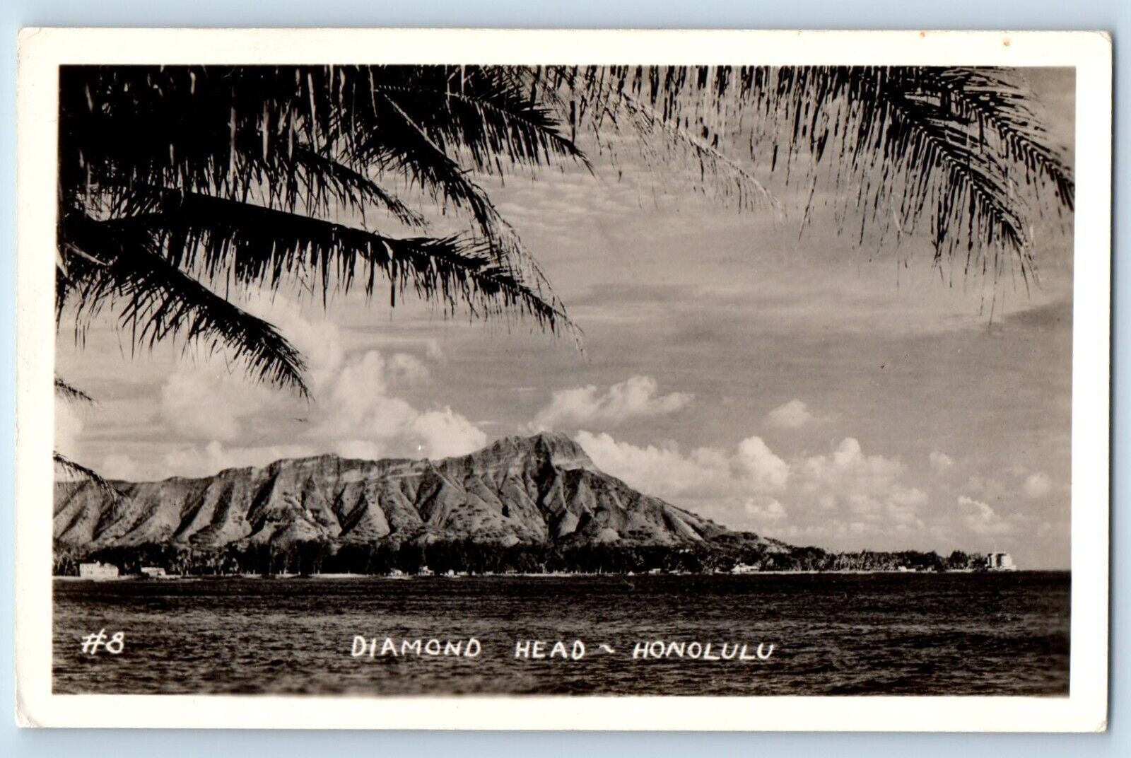 Honolulu Hawaii HI Postcard RPPC Photo View Of Diamond Head c1910\'s Antique