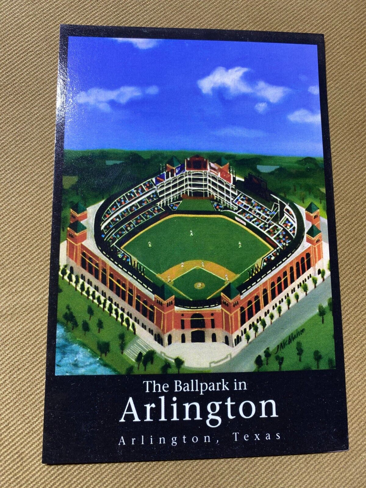 The Ballpark In Arlington Texas From Oil Painting By Jeffrey McMahon Postcard