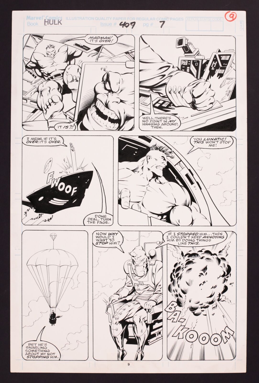Original Art from Incredible Hulk #409 (1993) Page 9 by Gary Frank and Cam Smith