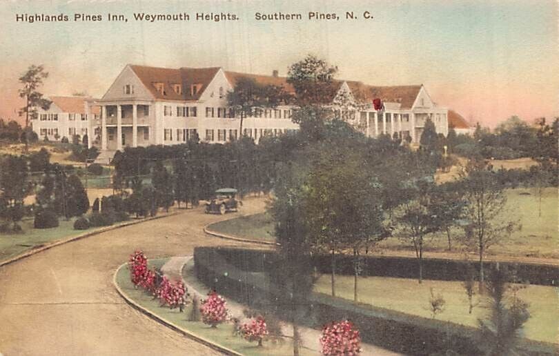 Postcard NC: Highland Pines Inn, Southern Pines, North Carolina, 1930\'s