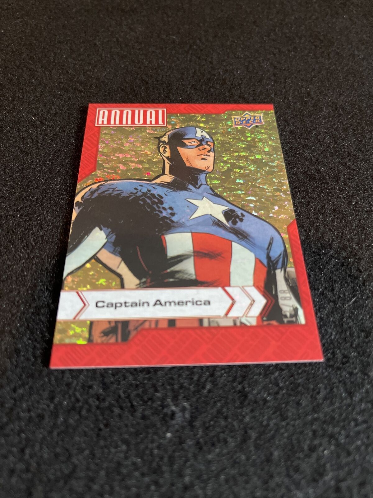 2022-23 Upper Deck Marvel Annual #14 Captain America Gold Linearity #12/88