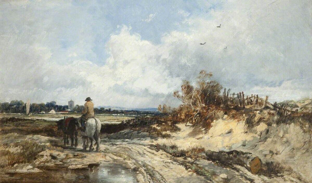 Oil painting Scene-near-Whitchurch-William-James-Muller-Oil-Painting landscape