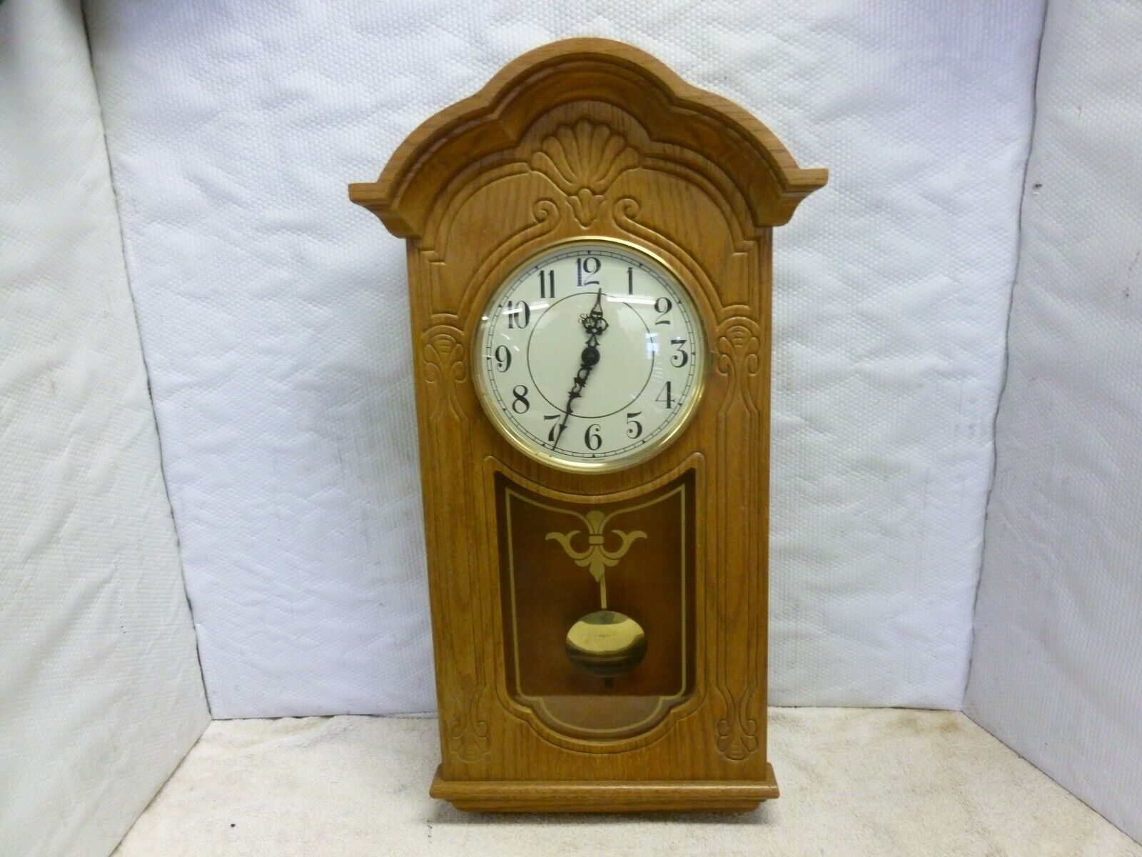 Sligh Chime Wall Clock Oak Pendulum Model 0709-1-HS