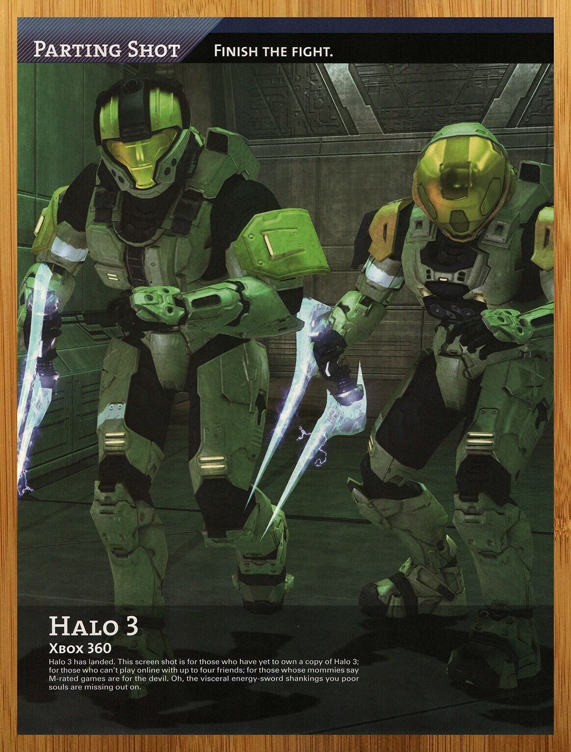 2007 Halo 3 Xbox 360 Print Ad/Poster Authentic Spartan Video Game Promo Wall Art