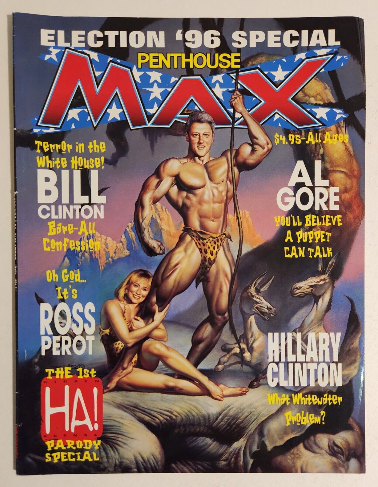 Penthouse Max #2 (1996) VG/FN Election '96 Special Bill & Hillary Clinton Cover