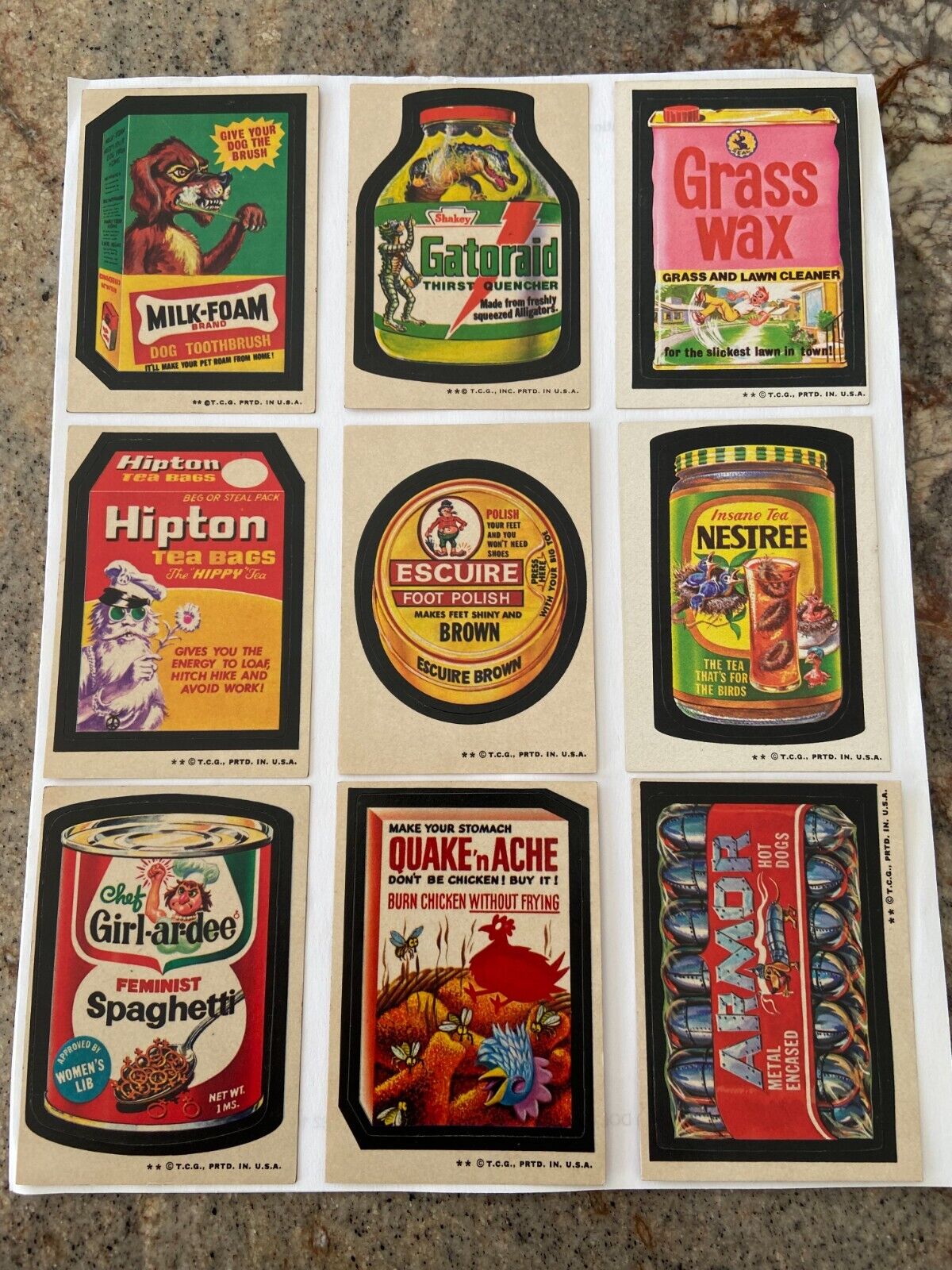 Vintage 1970's Wacky Packages Lot (Series 4-5-6-7-8) - 31 stickers