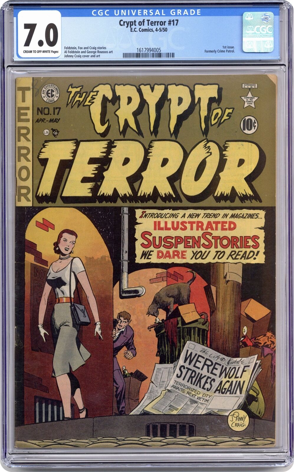 Crypt of Terror #17 CGC 7.0 1950 1617994005