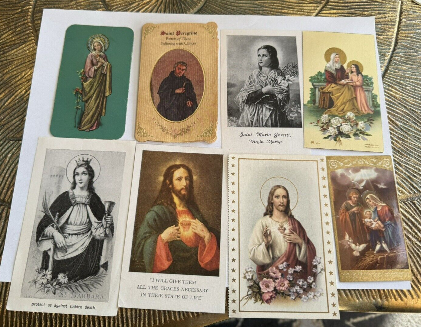 Small collection Vintage Antique Lot Religious prayer Cards