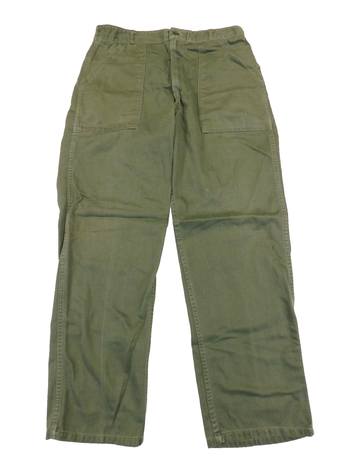 Vietnam US Army Fatigue Pants 34 x 29 OG-107 Sateen Cttn Green Military Trousers