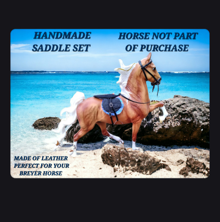 Breyer horse handmade English saddle set