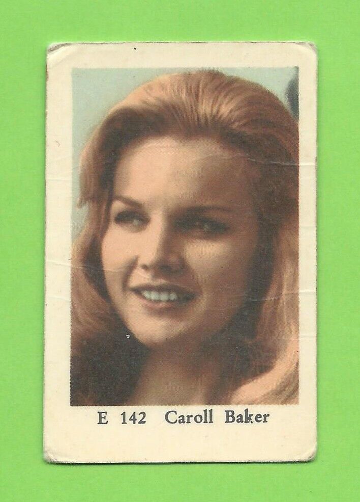 1962 Dutch Gum Card E #142 Carroll Baker