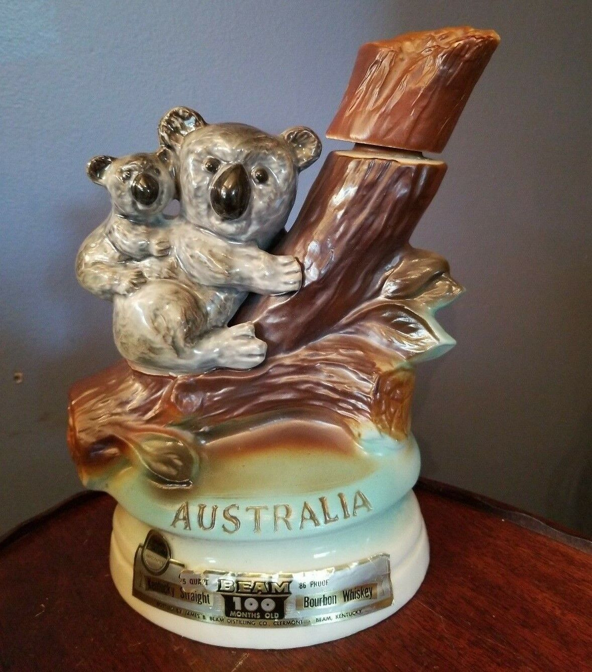Vintage Jim Beam Whiskey Liquor Decanter Australia Koala Bear 