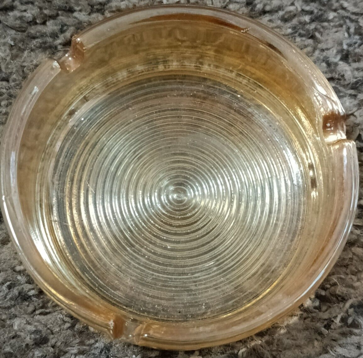 Vintage Carnival Glass Depression Glass Mid-Century Ashtray