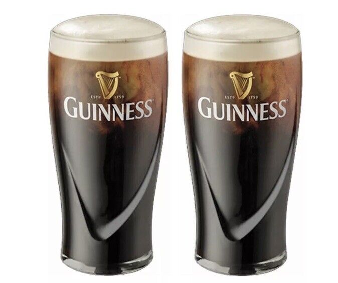 2 X Guinness Pint Glasses New