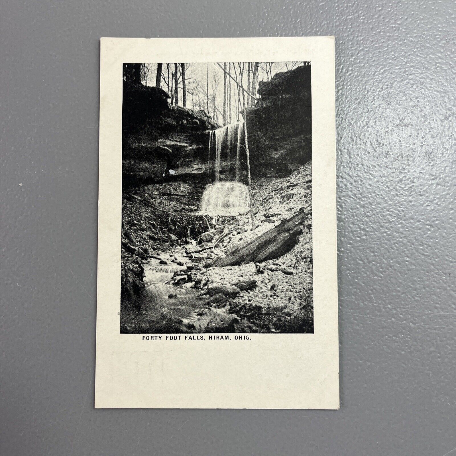 Forty Foot Falls, Hiram, Ohio Vintage Postcard