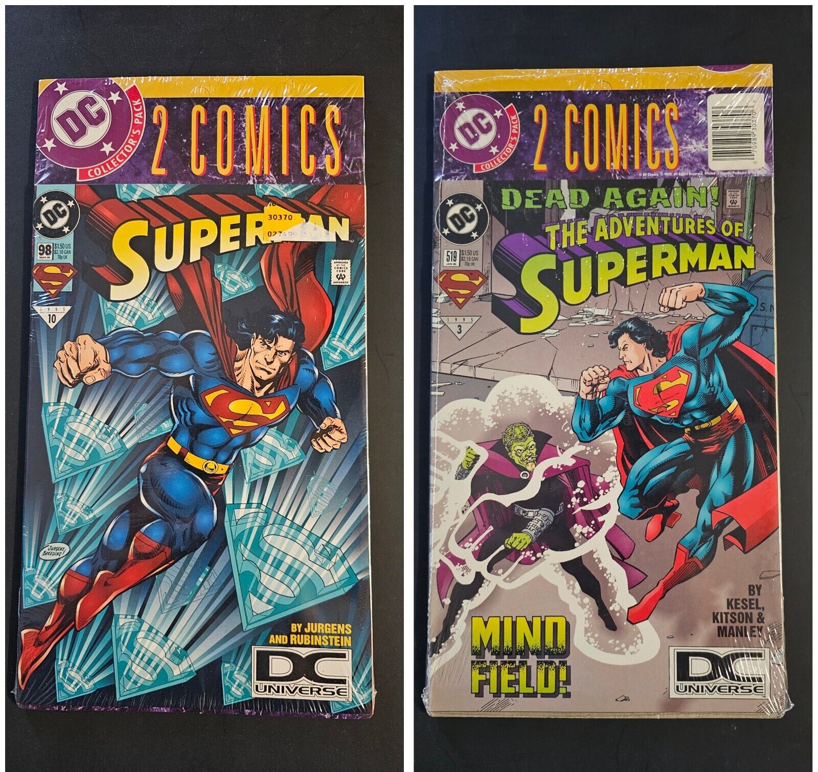 🍒 RARE SUPERMAN 98 AND ADVENTURES OF SUPERMAN 519 DC UNIVERSE VARIANT VF/NM 🍒
