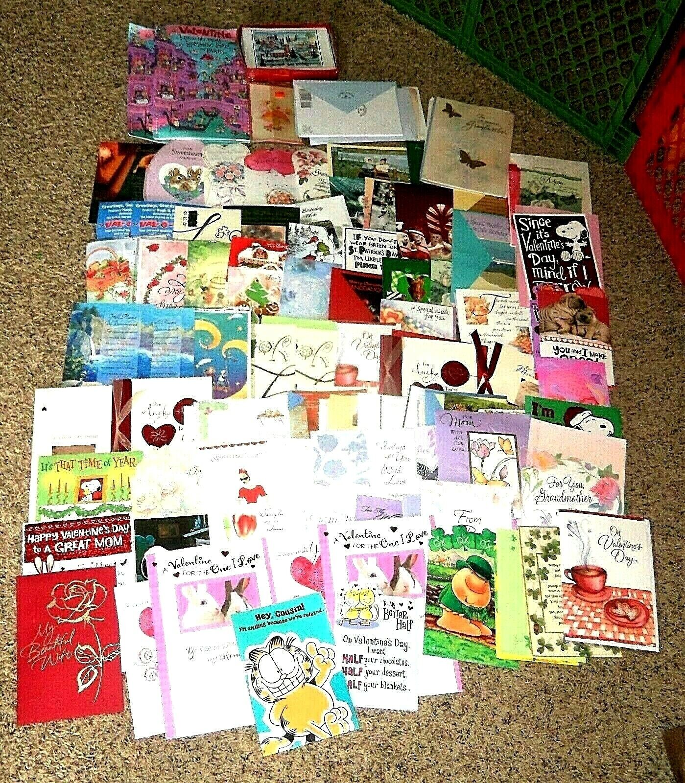 Huge 110+ Lot Hallmark Greeting Cards Holiday Valentines Easter Birthday Peanuts