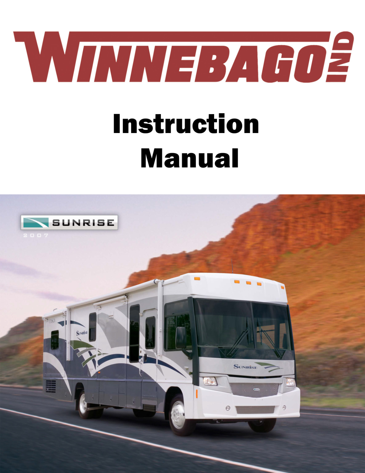 2007 Winnebago Sunrise Home Owners Operation Manual User Guide Coil Bound