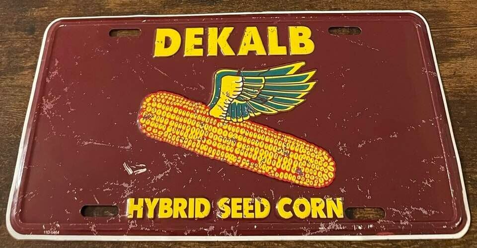 Dekalb Hybrid Seed Corn Booster License Plate Farmer Farm Farming Feed