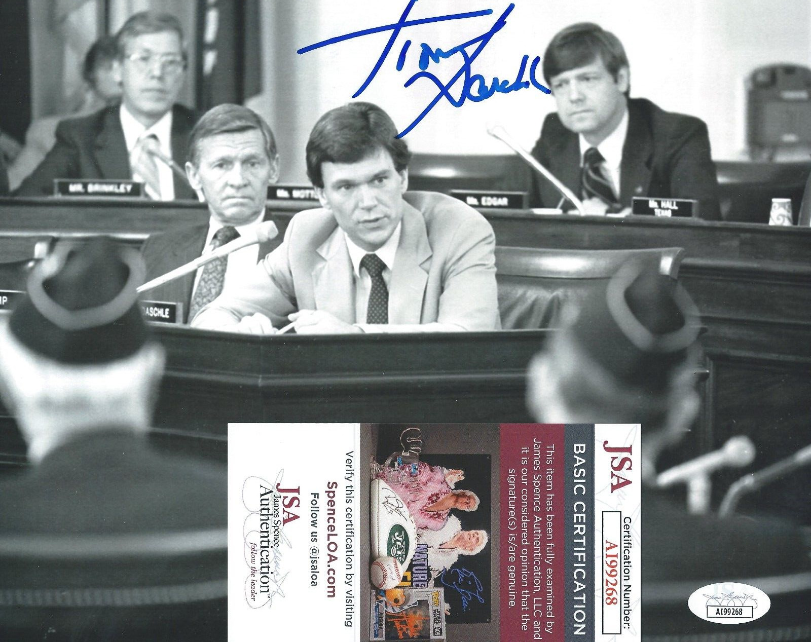 Tom Daschle Signed 8x10 Photo w/ JSA COA #AI99268 Former Senate Majority Leader