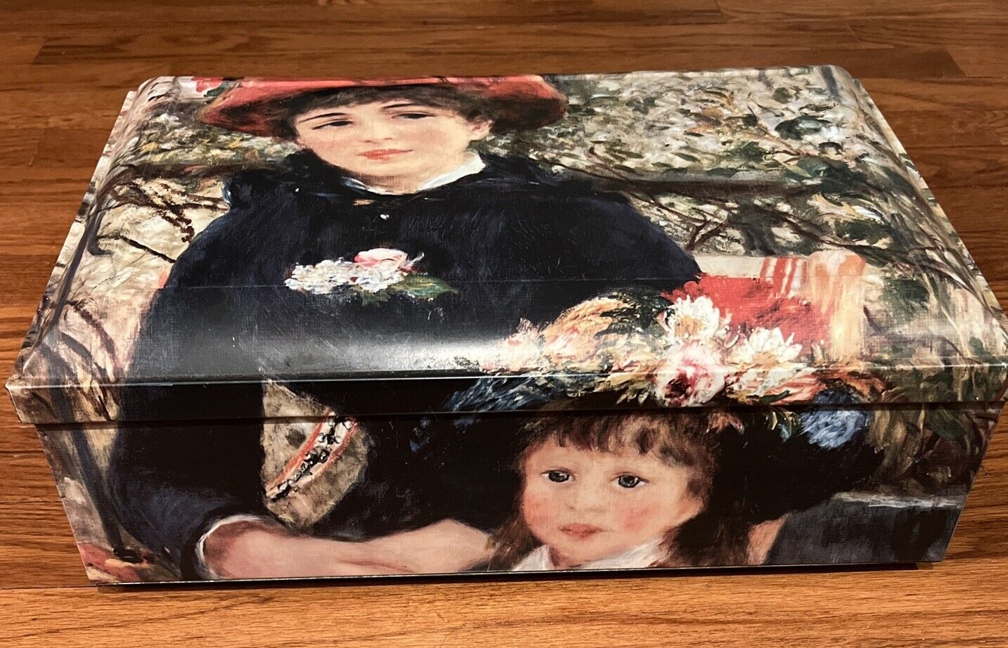 Pierre-Auguste Renoir Vintage Tin Box Portrait Wrap OfTwo Sisters On The Terrace