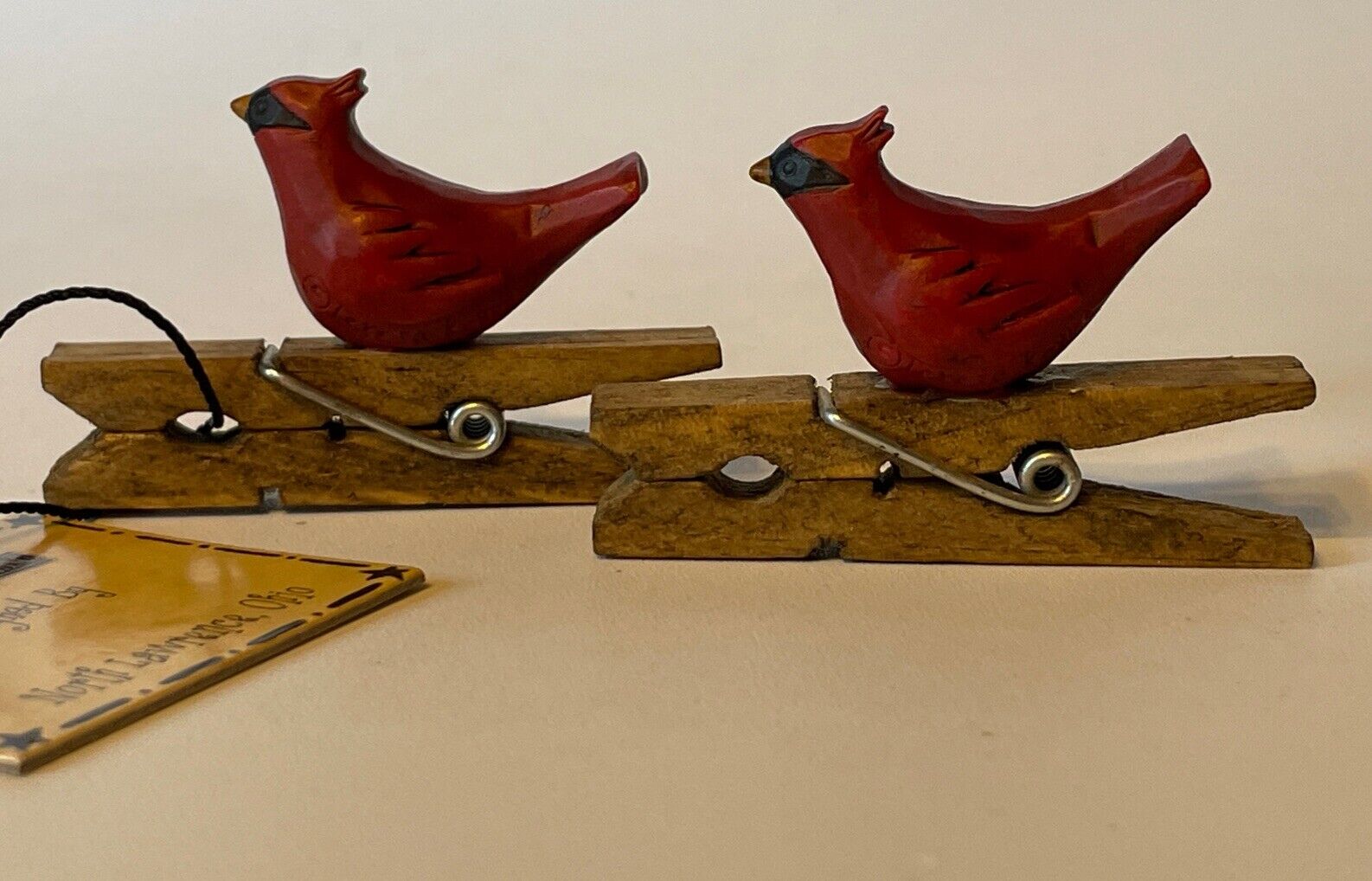 Blossom Bucket Mini Cardinals On Mini Clothespins Christmas Ornaments 