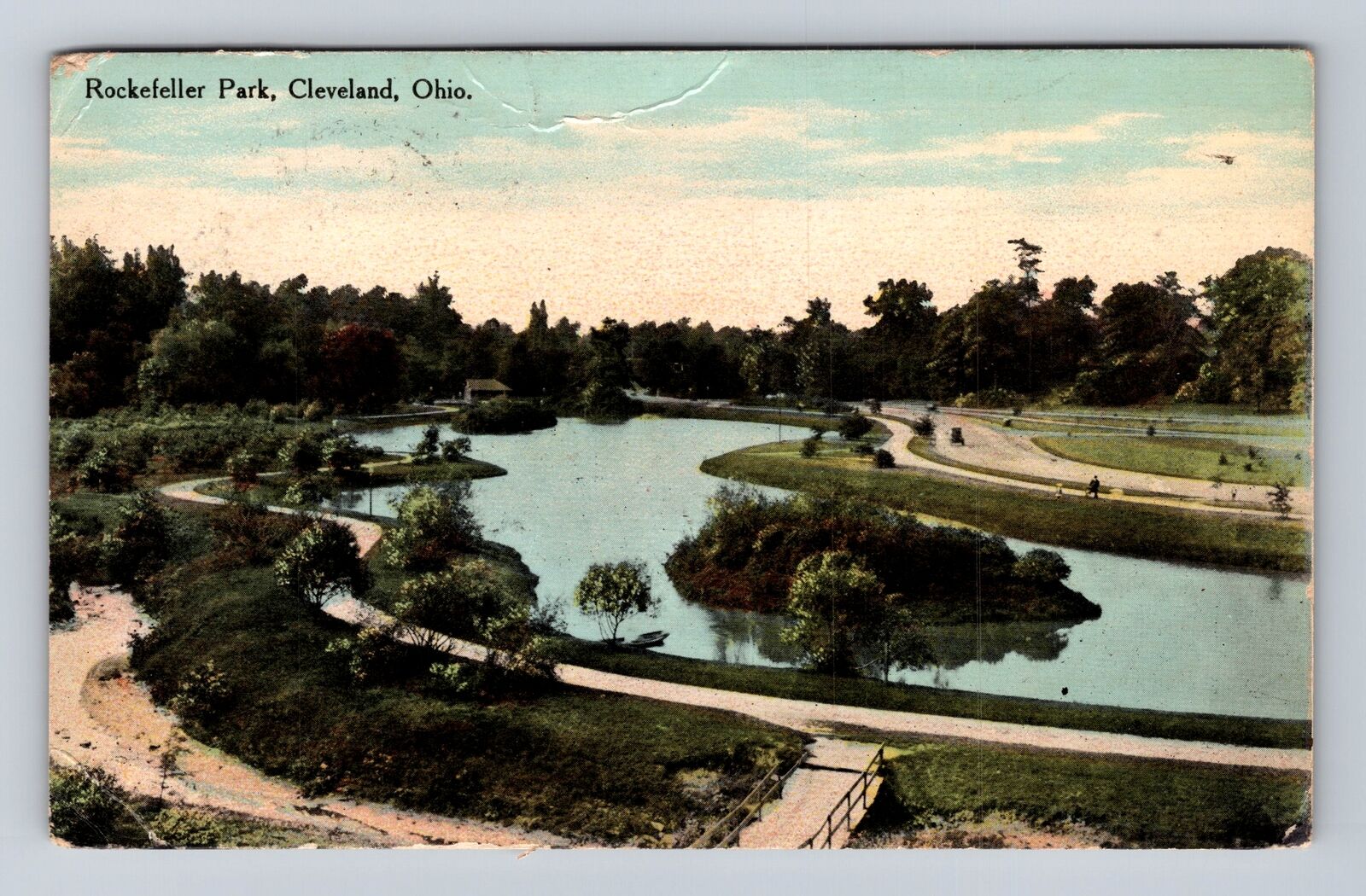 Cleveland OH-Ohio, Rockefeller Park, Antique, Vintage c1910 Souvenir Postcard