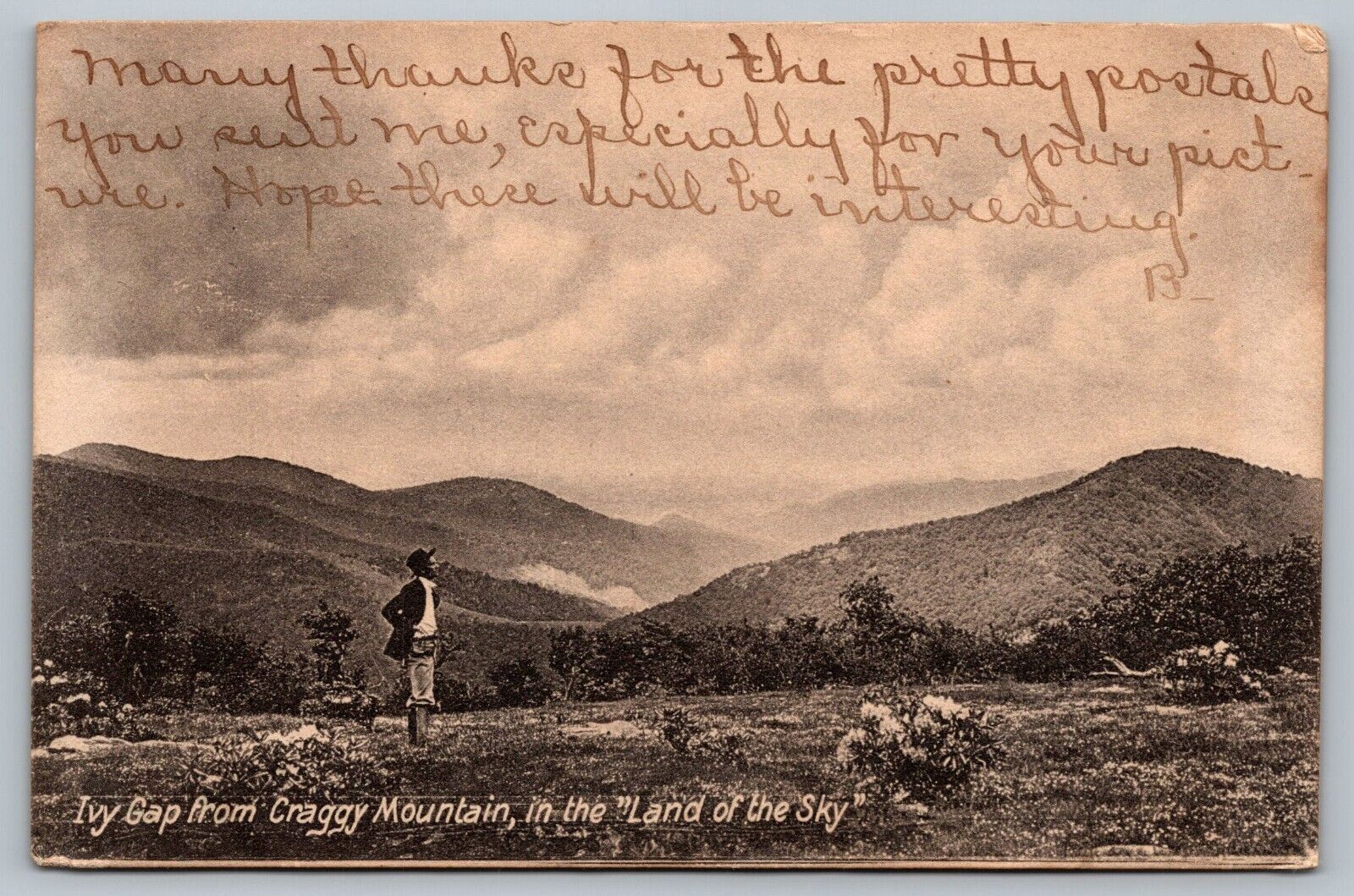 Postcard Ivy Gap Craggy Mountain In The Land Of The Sky North Carolina NC UDB