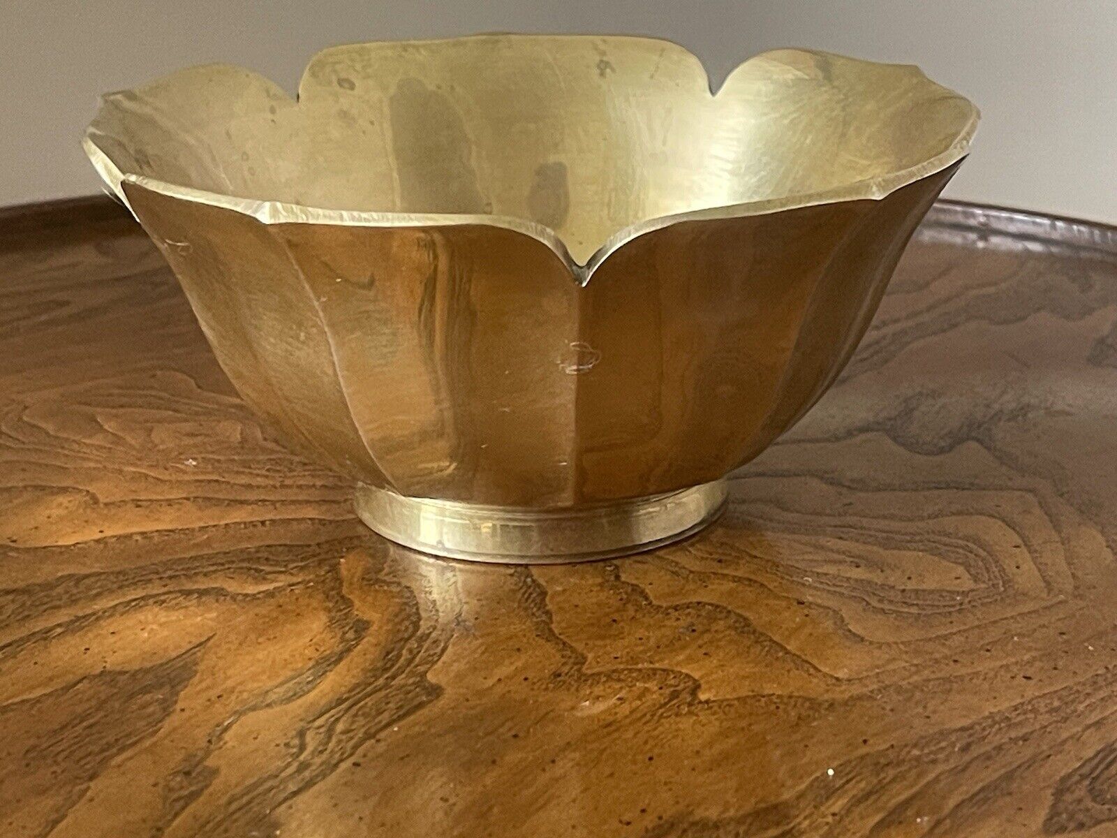 Vintage Solid Brass Lotus Bowl 