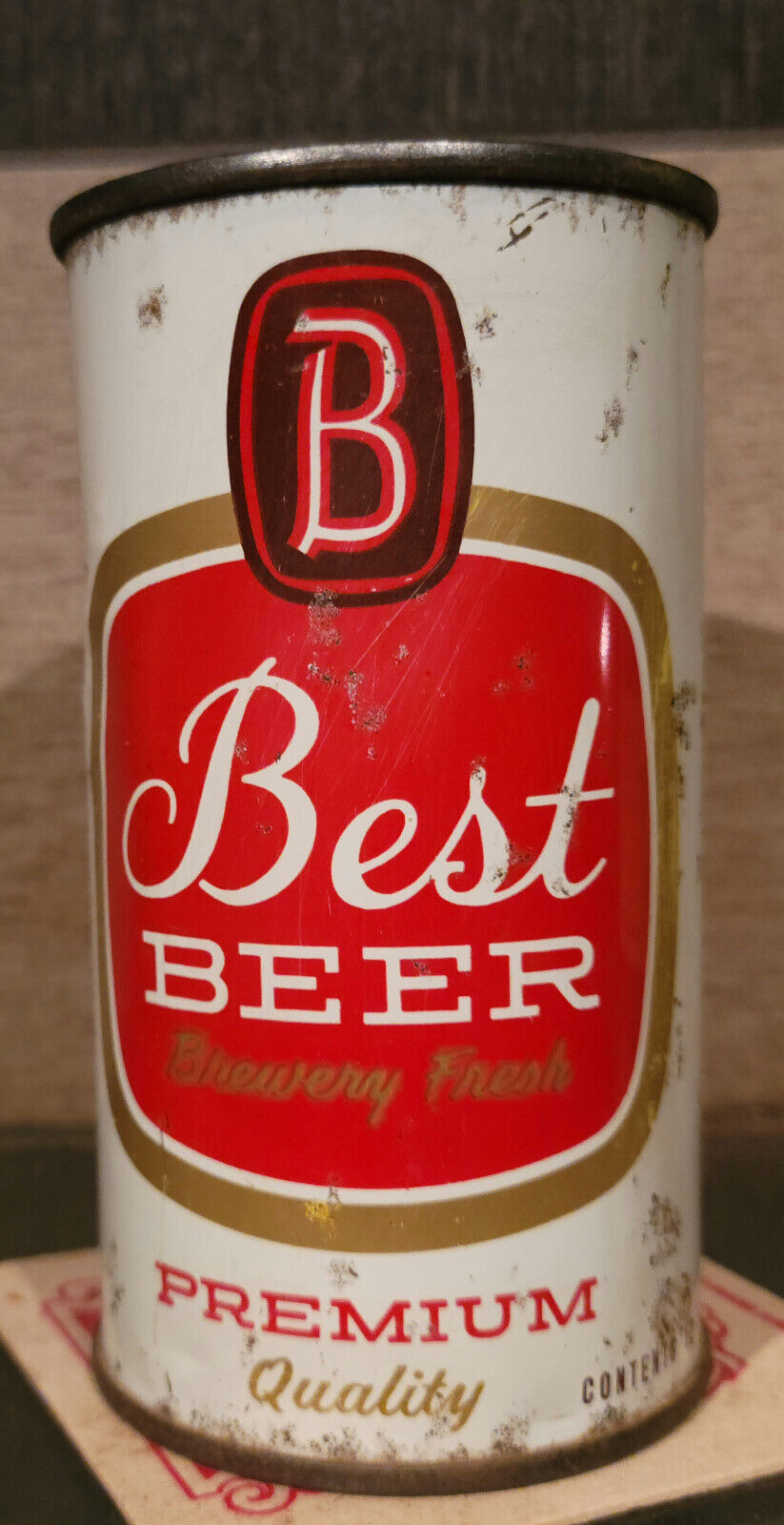 1958 BEST BREWERY FRESH STEEL FLAT TOP BEER CAN BEST BREWING CHICAGO ILLINOIS