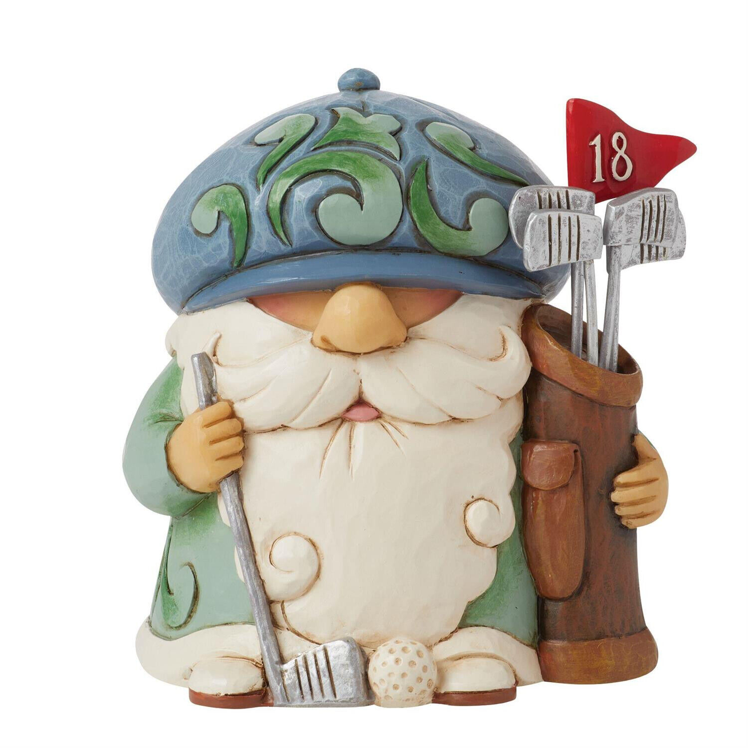 Jim Shore 6014487 Golfer Gnome Figurine 4″