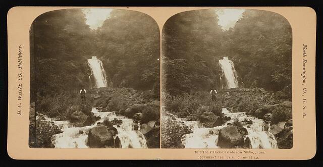 The y hodo cascade near Nikko, Japan, Japan Old Historic Photo