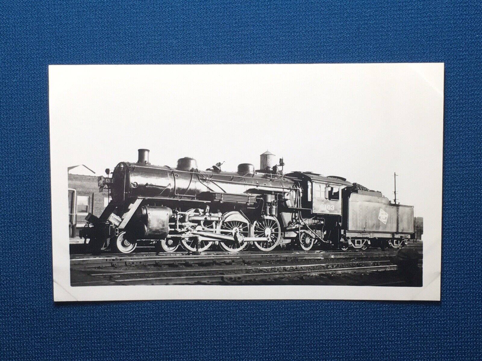 Chicago Milwaukee St Paul & Pacific Railroad Locomotive No. 6103 Antique Photo