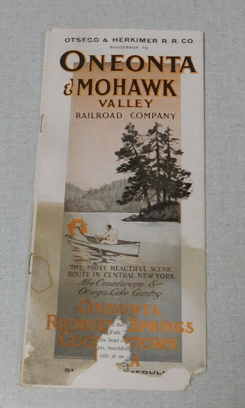 1910 Oneonta and Mohawk Valley Railroad Company time table
