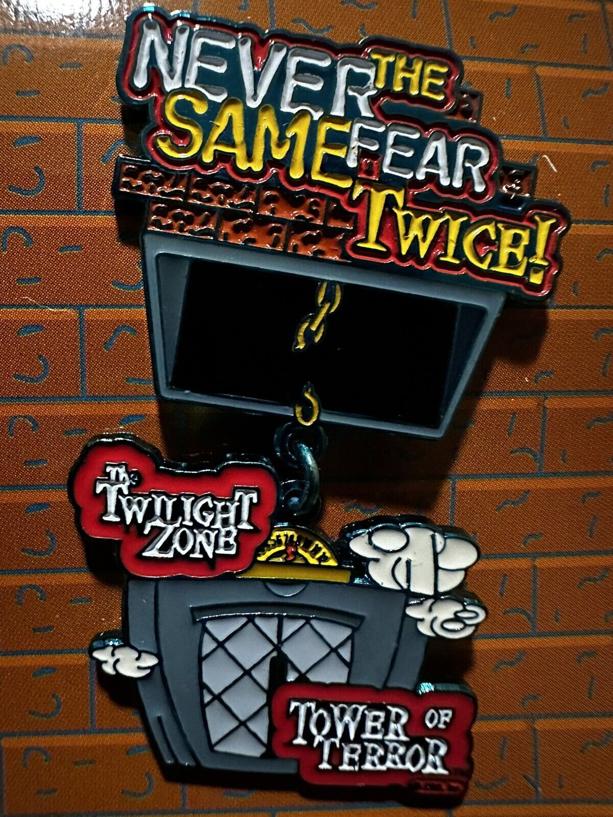Tower Terror Never the Same Fear Twice Dangle/Annual Passholder Disney Pin 19368