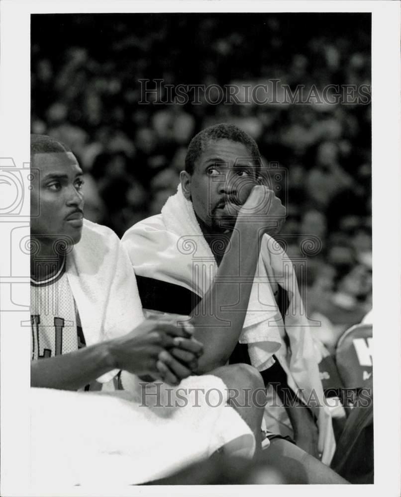 1990 Press Photo Chicago Bulls basketball player Bill Cartwright - afa10166