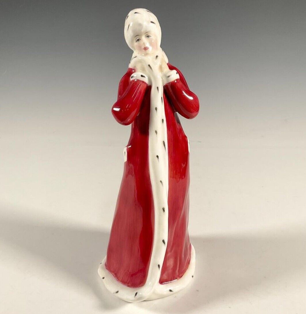 Royal Doulton 1985 WINTERTIME Lady Figurine HN3060 Collectors Club SIGNED