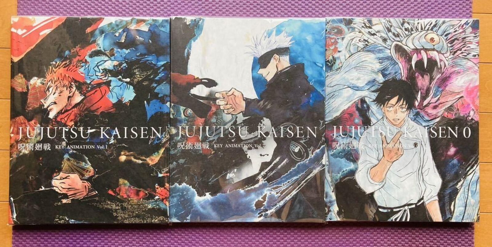Jujutsu Kaisen Key Animation Limited Art Book Vol.0 & 1 & 2 SET Gege Akutami