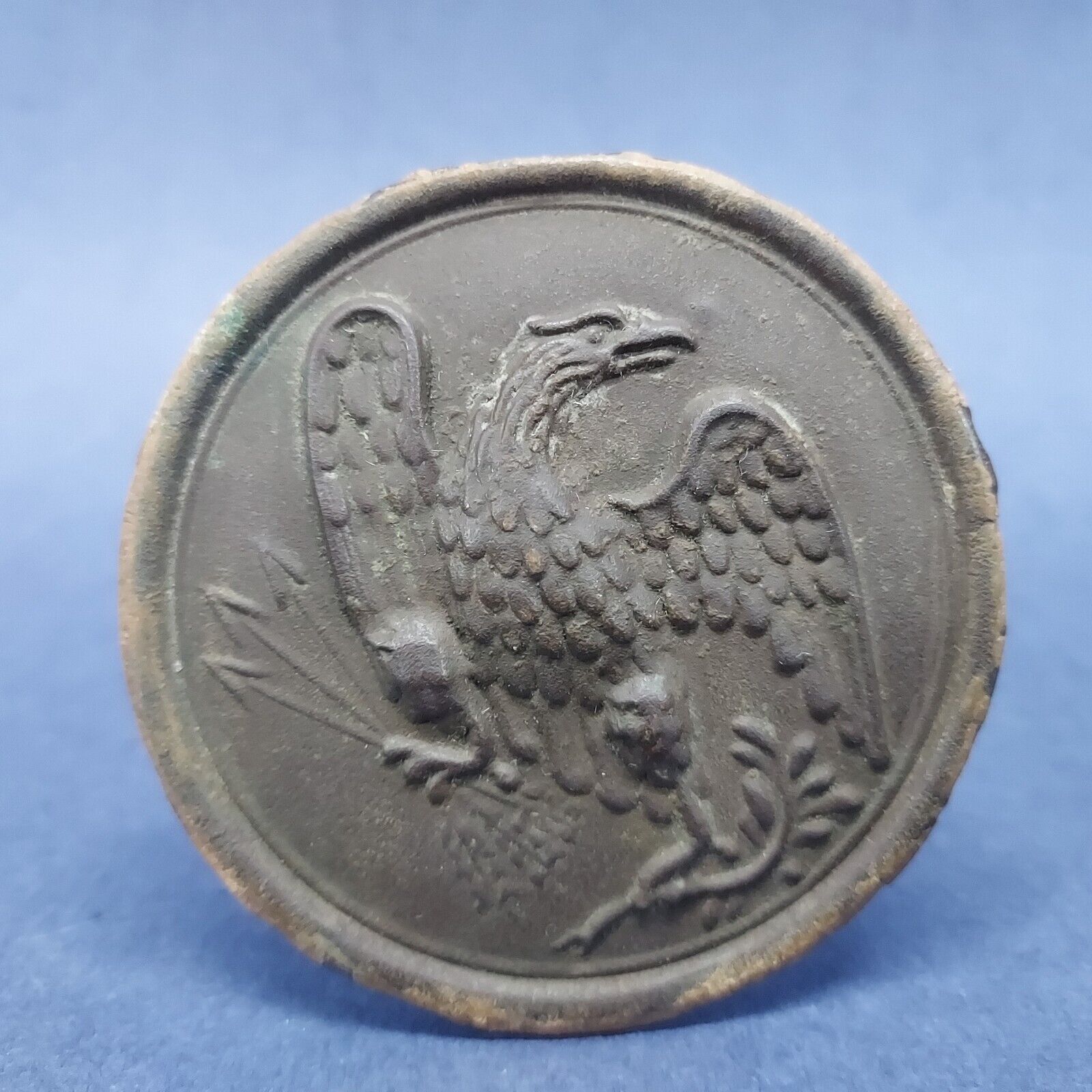 Original U.S. Civil War Brass Eagle Breast Plate Belt Buckle Button Military
