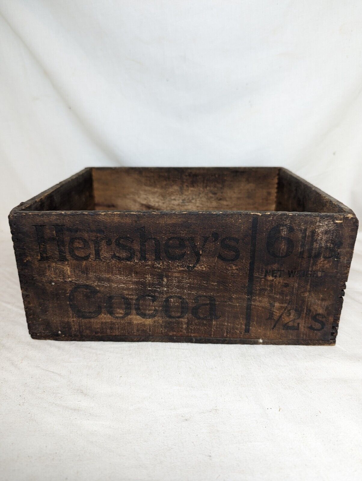 Antique Hershey\'s Cocoa shipping crate Wood box Americana Advertising Rare