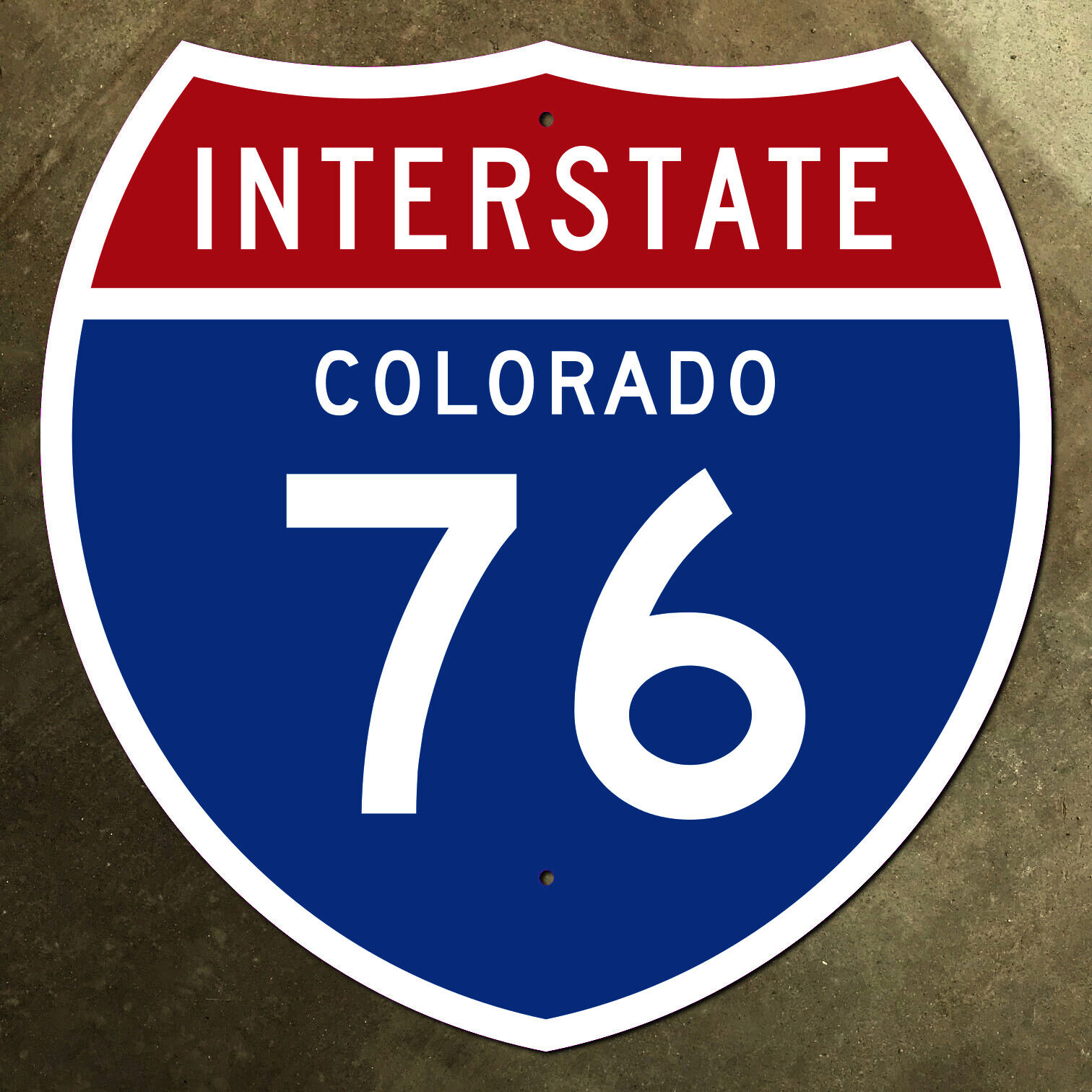 Colorado interstate route 76 Denver Aurora Arvada highway marker road sign 18x18