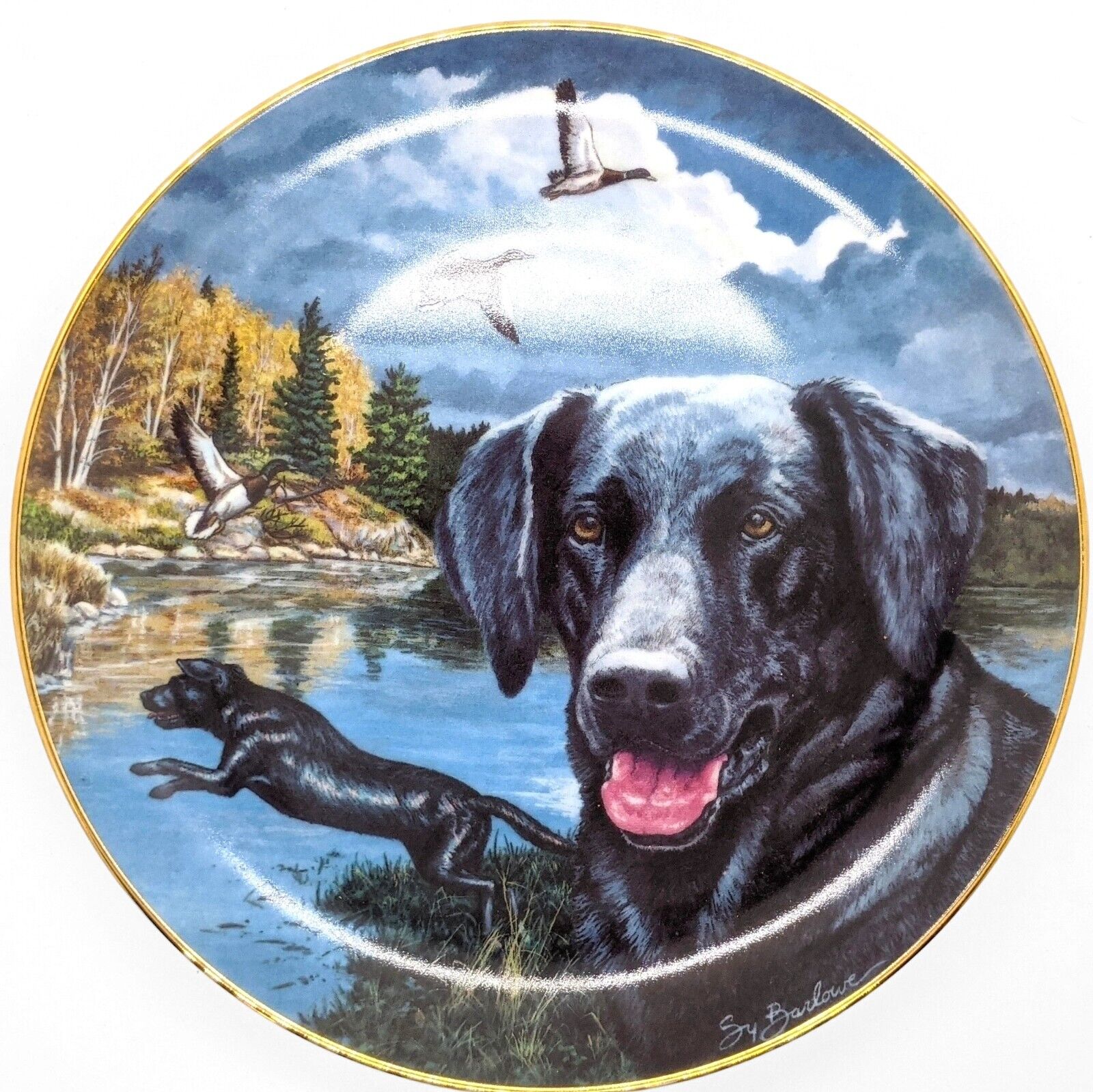 Hunting Dog Plate The Retrieval Reco Town and Country Dogs Series 1990 Labrador 
