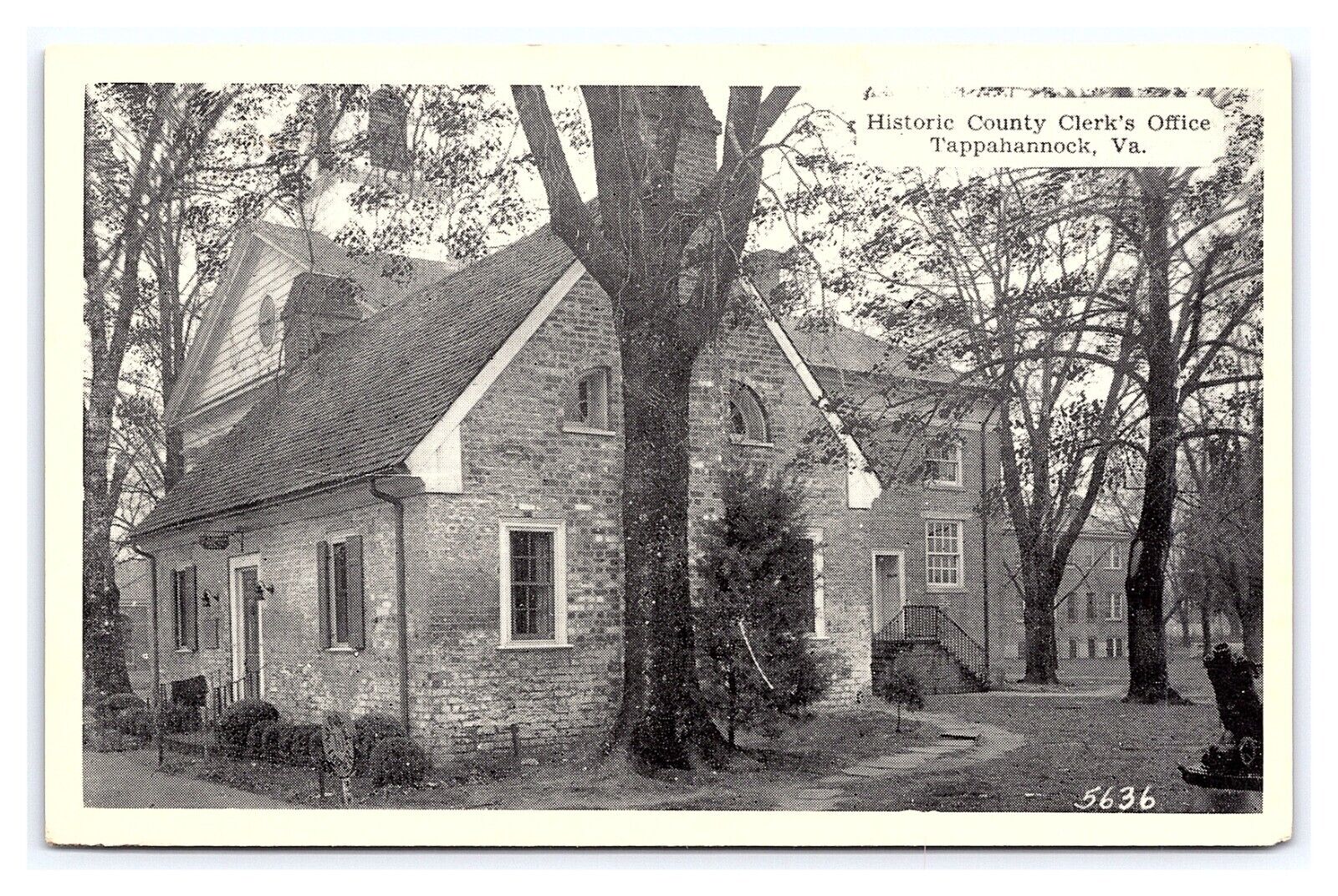 Historic County Clerk\'s Office Tappahannock Va. Virginia Postcard