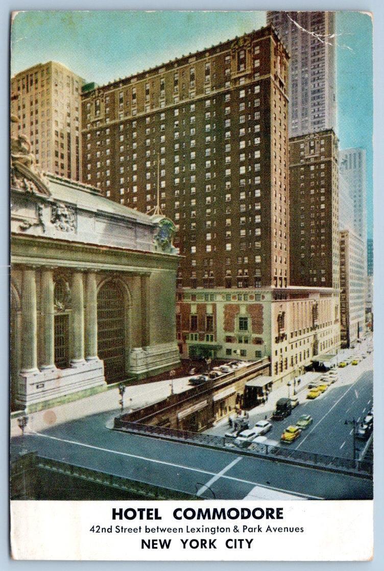 1940\'s-50\'s HOTEL COMMODORE 42nd STREET LEXINGTON NEW YORK CITY VINTAGE POSTCARD