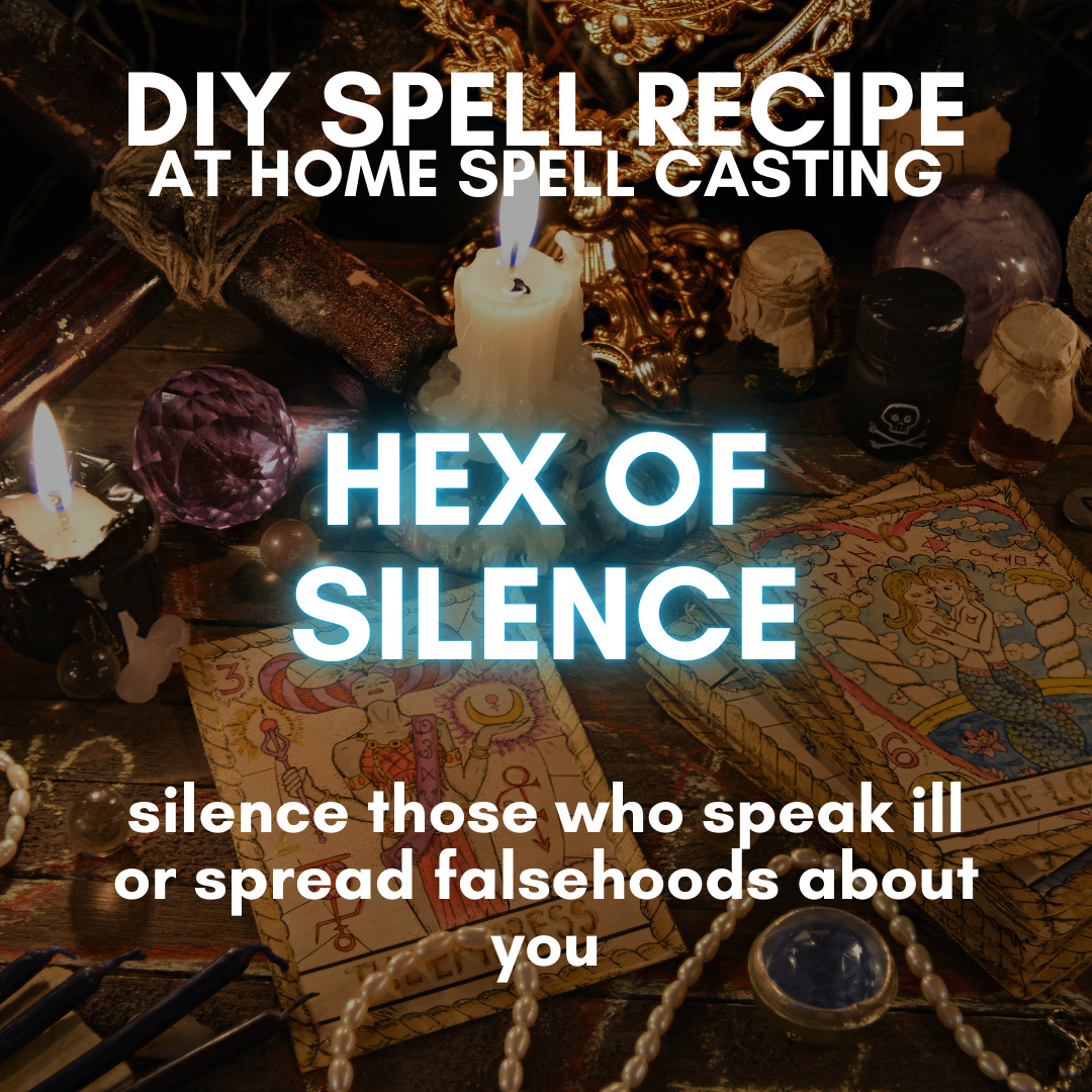 Potent Hex of Silence Spell Kit | Black Candle Included | Dark Magic Ritual