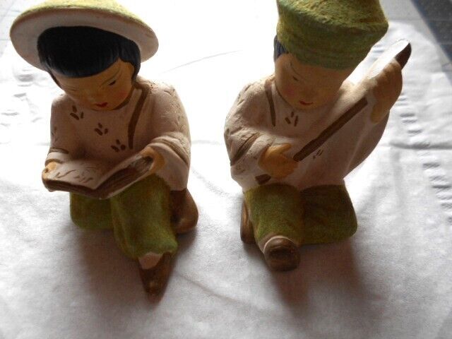 Vintage Coventry Chalkware Asian Boy & Girl 4\