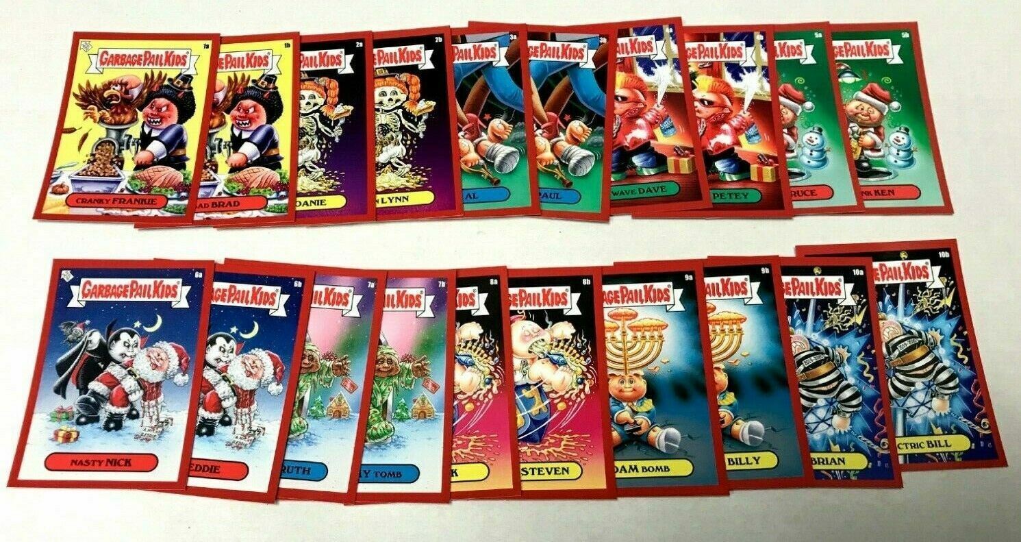 2019 Topps GPK #22 Garbage Pail Kids We Hate the Holidays RED CHASE 20 CARD SET