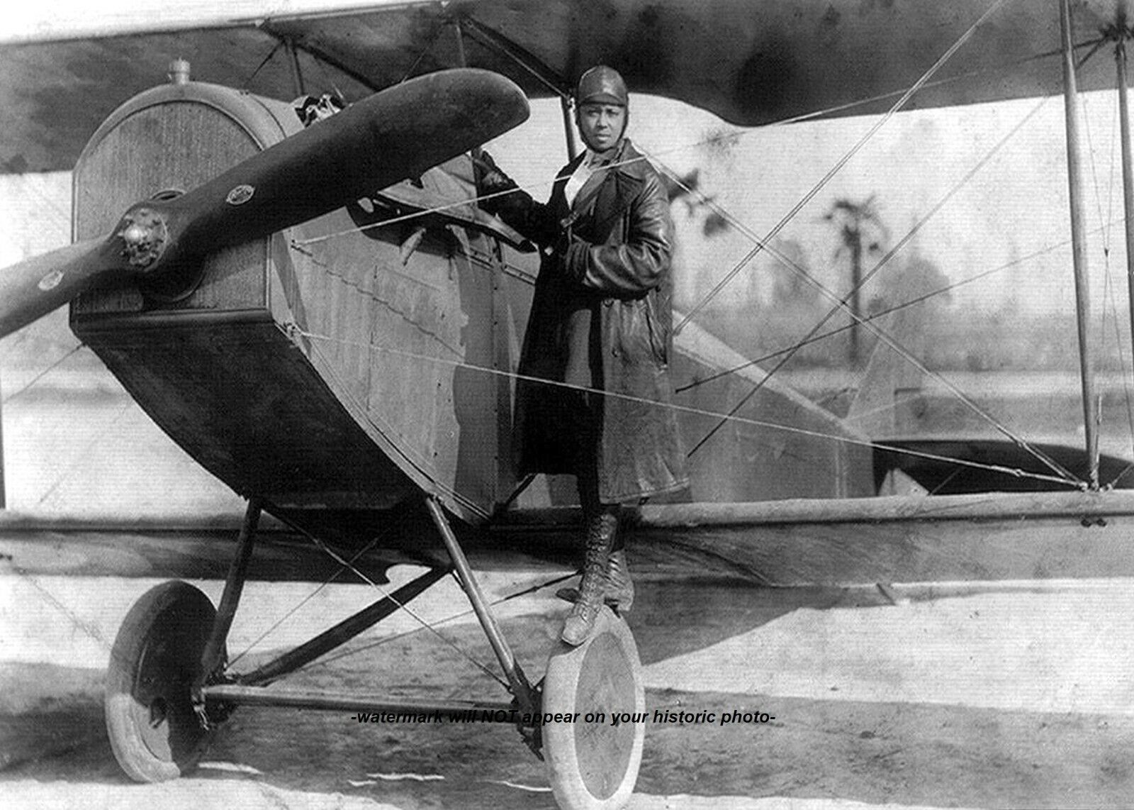 1922 Bessie Coleman First African American Pilot PHOTO Black Female Segregation