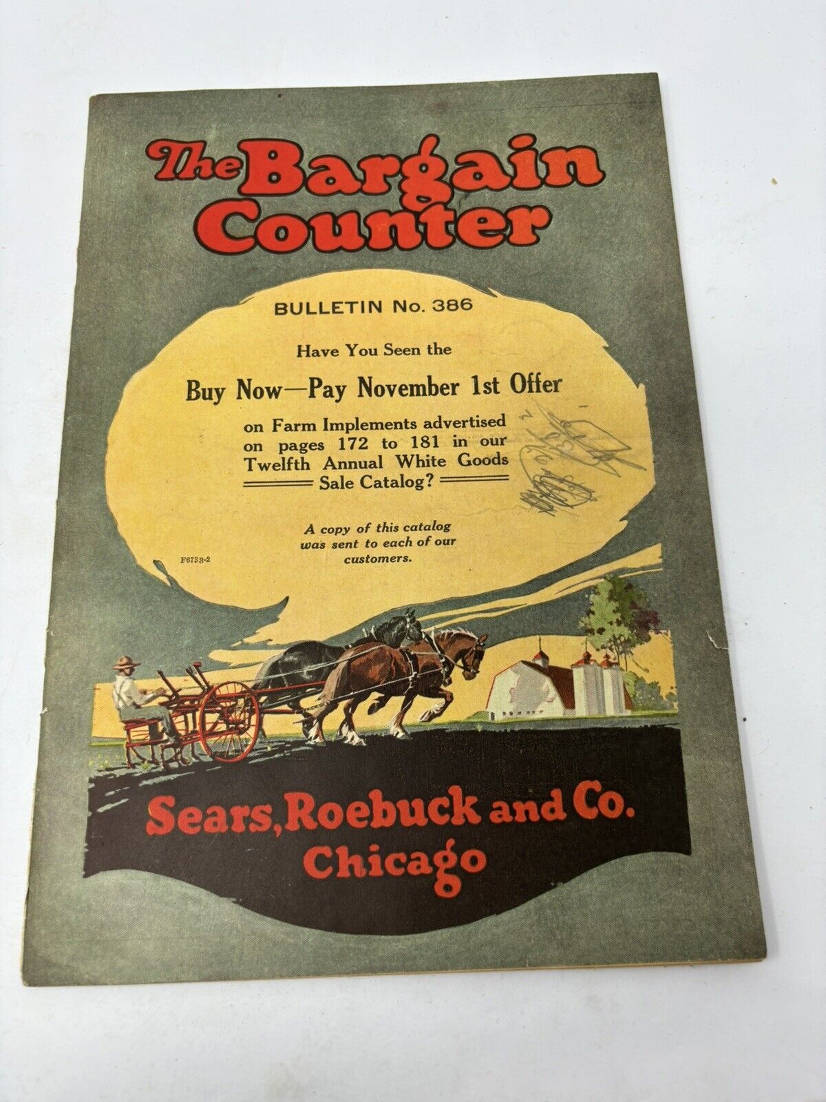 Antique 1920s Sears & Roebuck The Bargain Counter Catalog