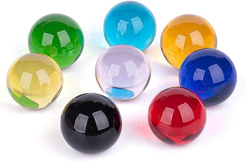 8pcs Multicolor 40mm(1.6inch) Crystal Solid Ball Glass Sphere Gemstones for